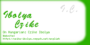 ibolya czike business card